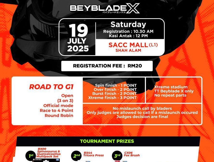 Beyblade X Battle di SACC Mall – Aksi “Kasi Antak!”